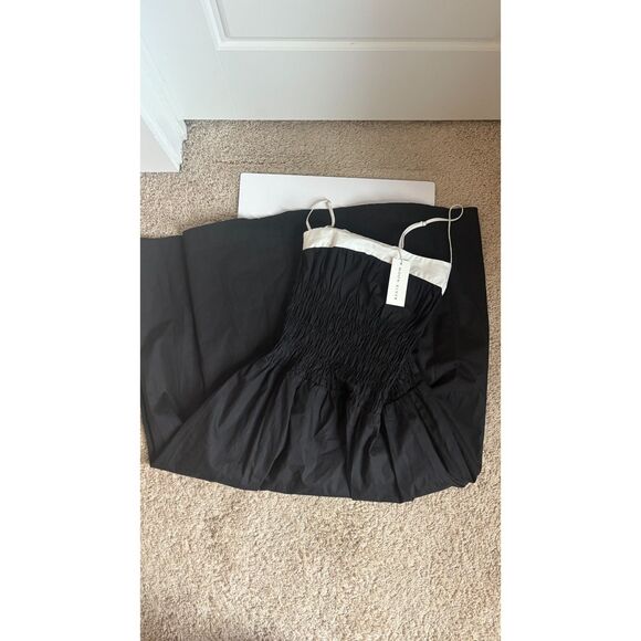 Moon River Smocked Midi Dress Contrast Size S NEW - Picture 4 of 4